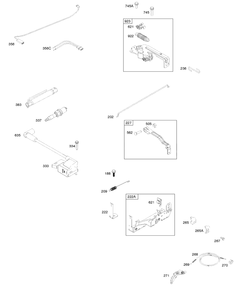 Armature, Controls, Electrical System, Governor Spring, Ignition, Spark Plug Diagram and Parts List for  Briggs and Stratton Engine